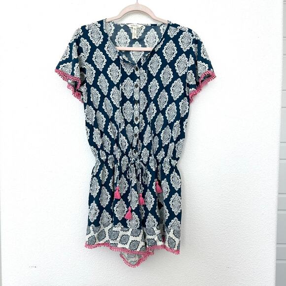 Matilda Jane Patterned Romper with Tassel Details, Size S - Picture 1 of 7